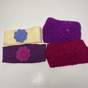 Women’s knitted flower design headbands